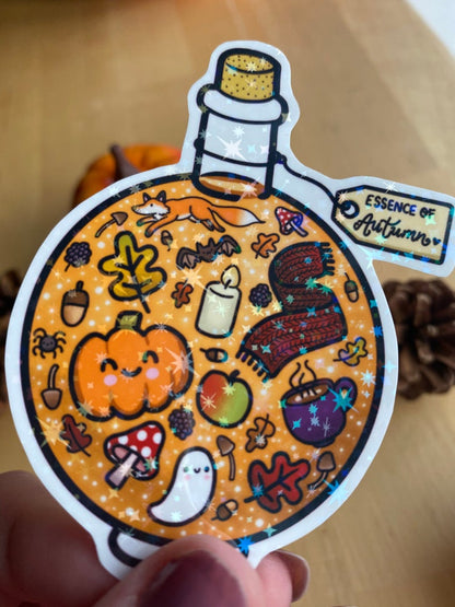 Essence of Autumn Potion Bottle Sticker (LARGE)