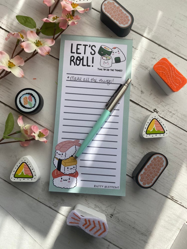 Let's Roll sushi list pad