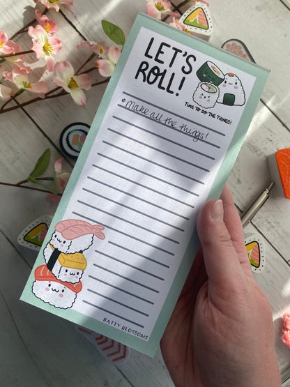 Let's Roll sushi list pad