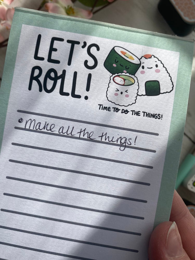 Let's Roll sushi list pad