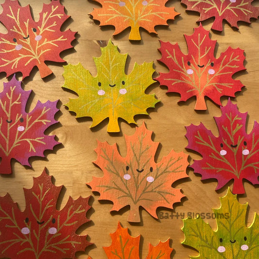 Wooden Maple Leaf decorations