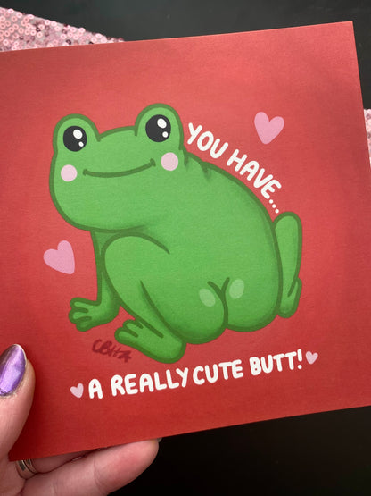 Cute Frog Butt card