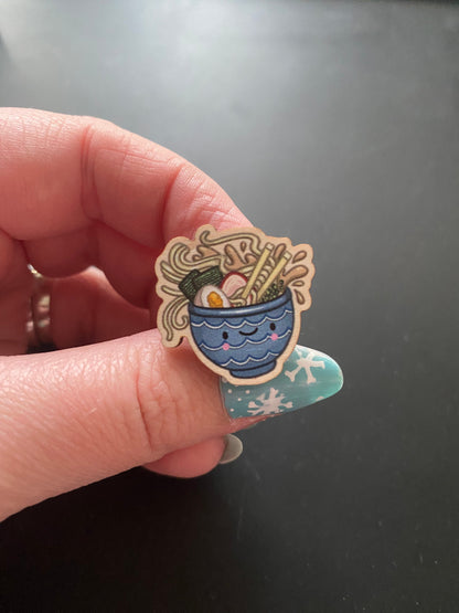 Ramen Lover's Club wooden pin
