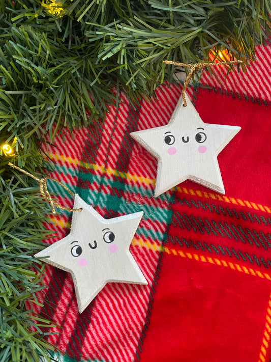Pearly Christmas Star Tree Decoration