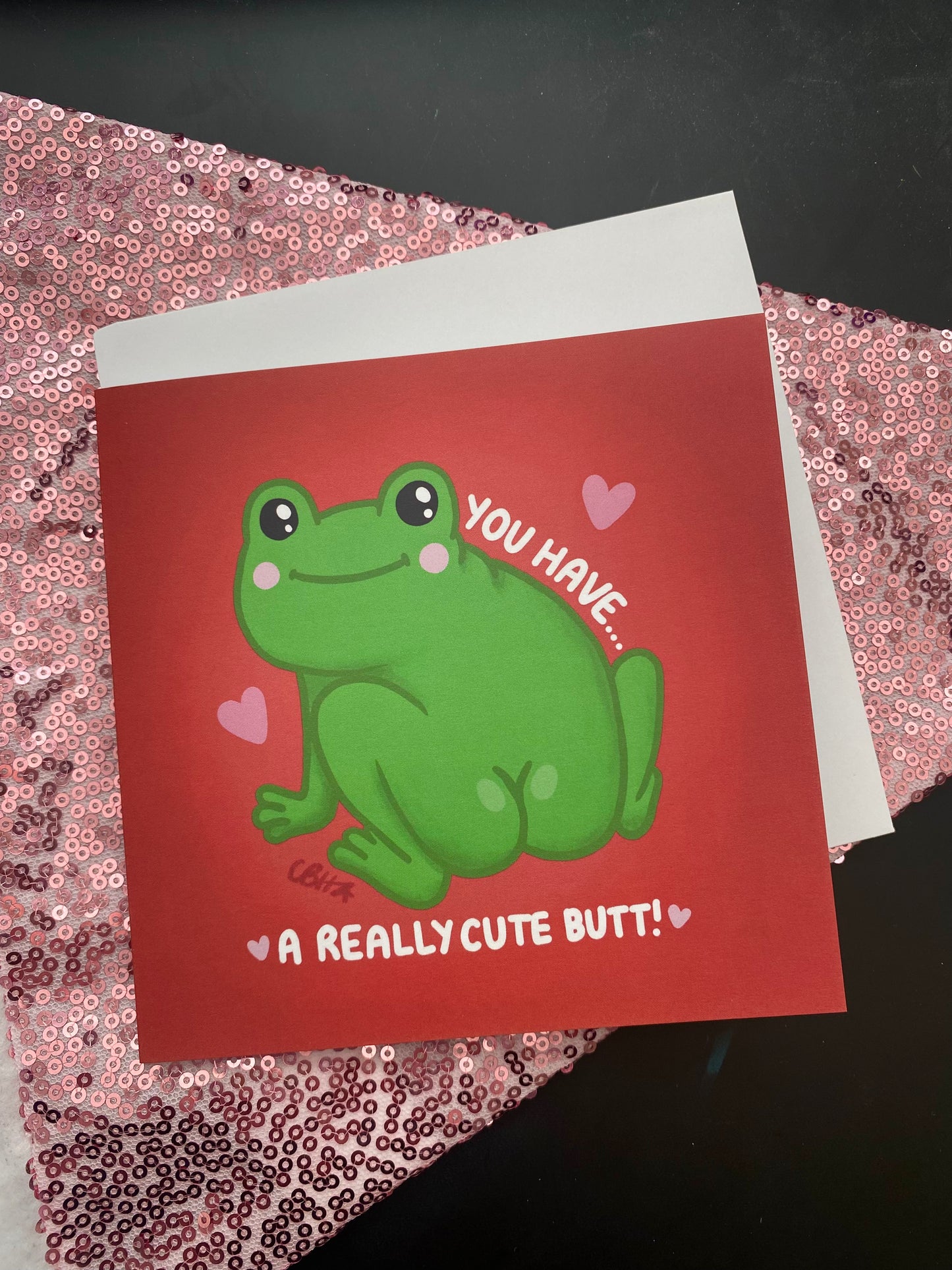 Cute Frog Butt card