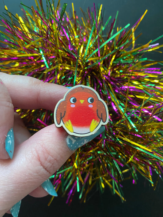 Robin wooden pin