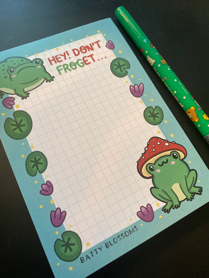 'Don't Froget' frog memo pad
