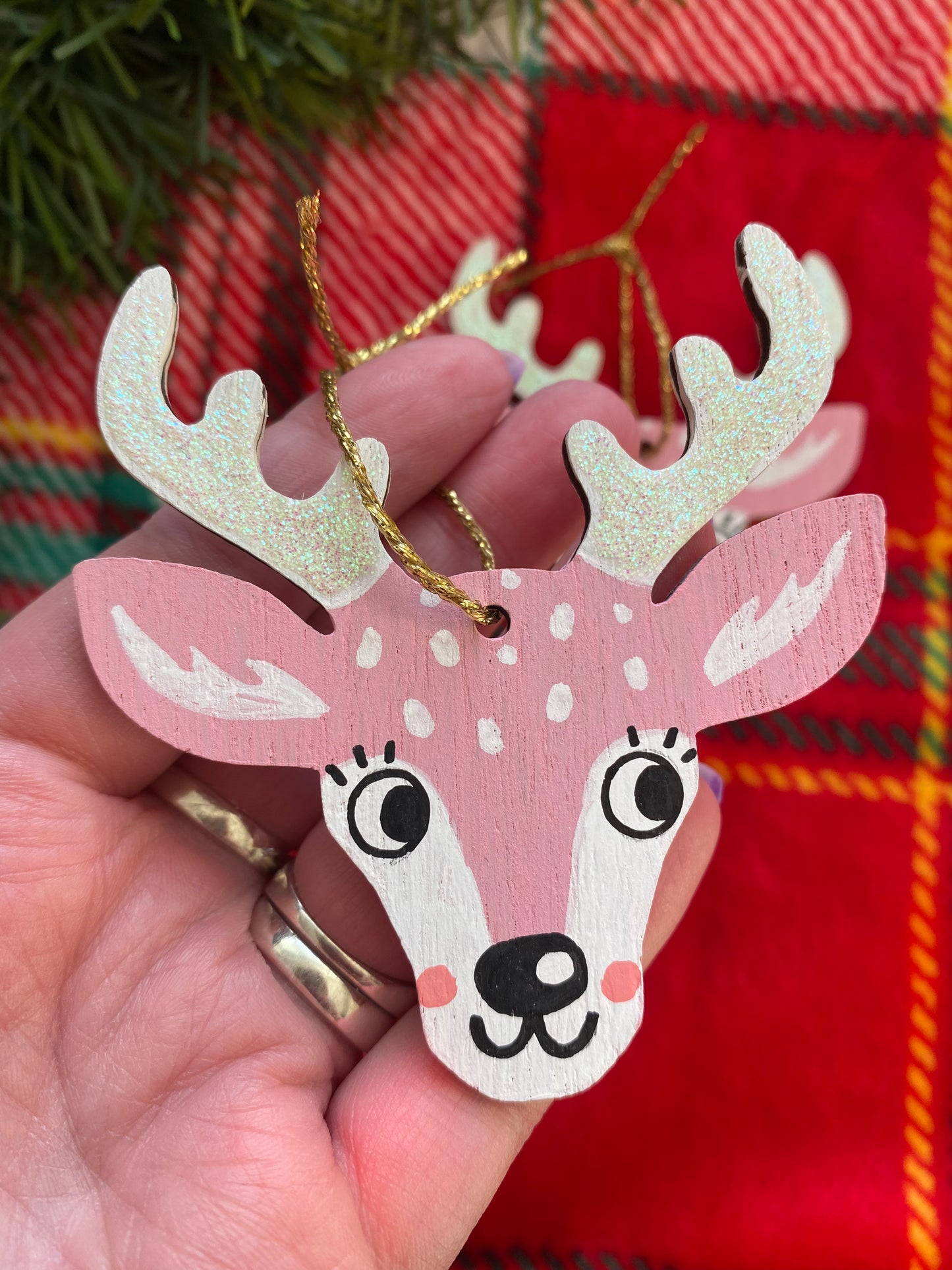 Kawaii Reindeer Tree Decoration