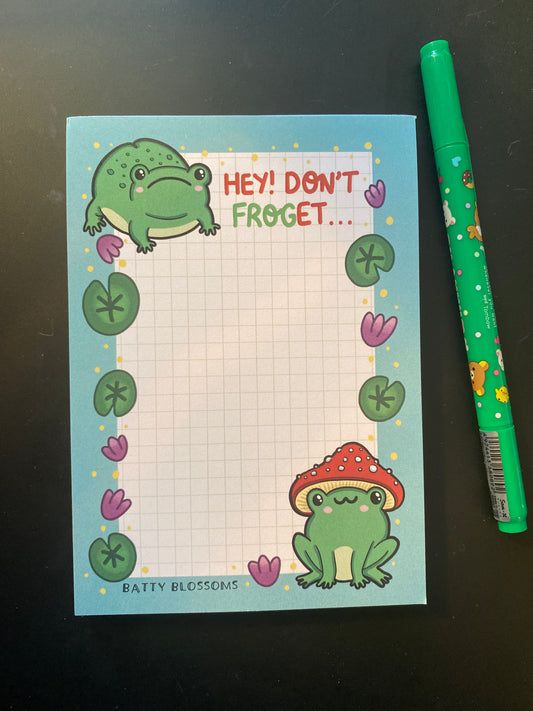 'Don't Froget' frog memo pad
