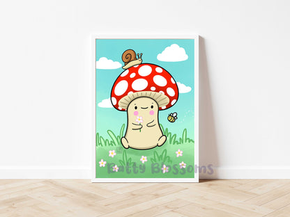 Happy Mushroom Print
