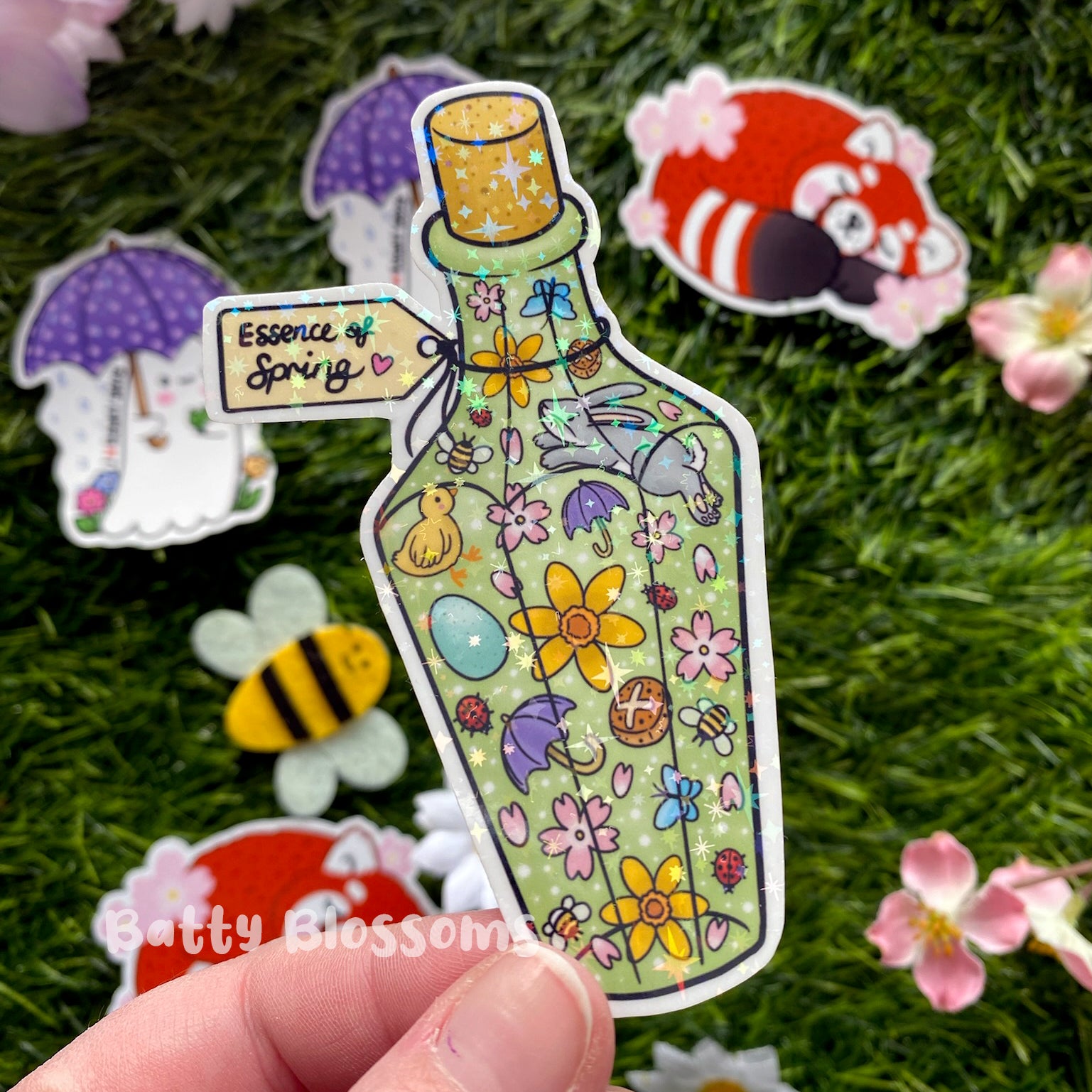 Essence of Spring Potion Bottle Sticker (LARGE) – Batty Blossoms
