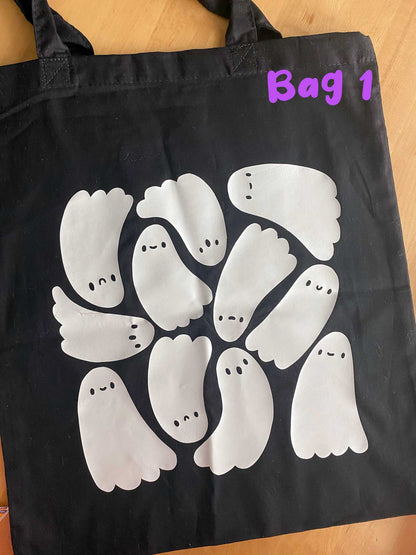 SECONDS Ghostie Gang Glow-in-the-Dark tote bag
