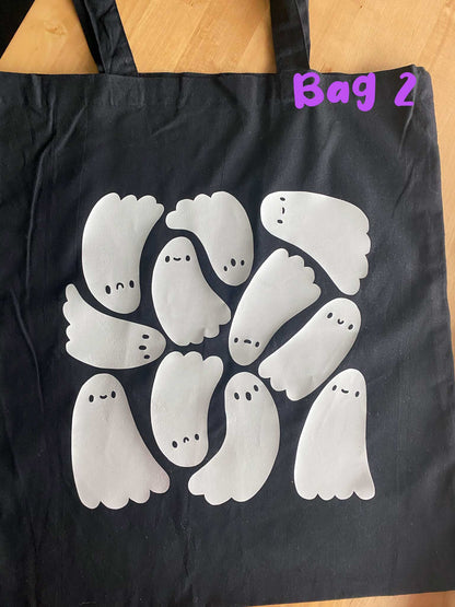 SECONDS Ghostie Gang Glow-in-the-Dark tote bag