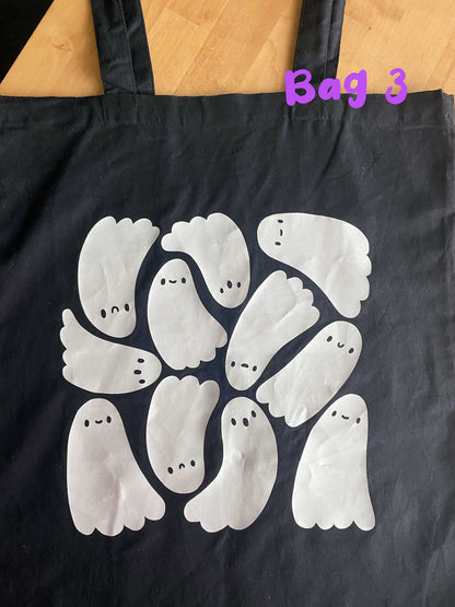 SECONDS Ghostie Gang Glow-in-the-Dark tote bag