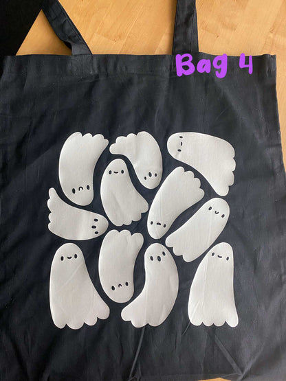 SECONDS Ghostie Gang Glow-in-the-Dark tote bag