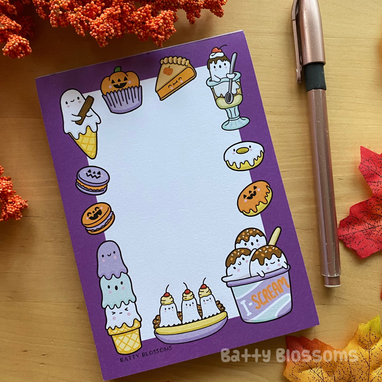 Spoopy Desserts notepad